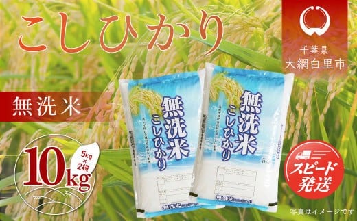 【最短2～7営業日出荷】令和7年産 千葉県産「無洗米コシヒカリ」10kg（5kg×2袋） ふるさと納税 米 無洗米 コシヒカリ こしひかり 千葉県 大網白里市 A041