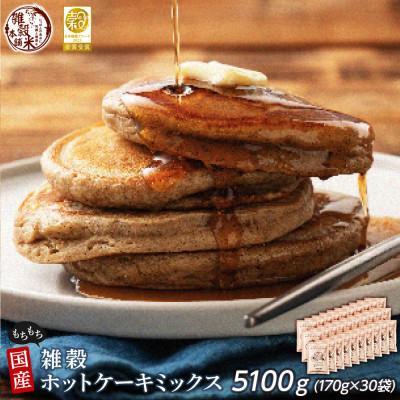 ふるさと納税 静岡市 小麦粉不使用 雑穀ホットケーキミックス 5100g(170g×30袋)