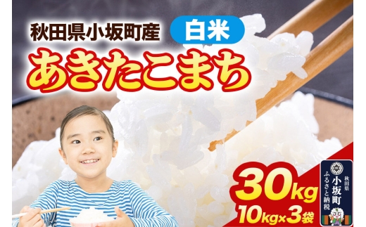 【白米】あきたこまち 30kg（10kg×3袋）令和7年産 精米 中村農園 [あきたこまち 米 お米 こめ 白米 精米 ブランド米 食卓 おにぎり 秋田]