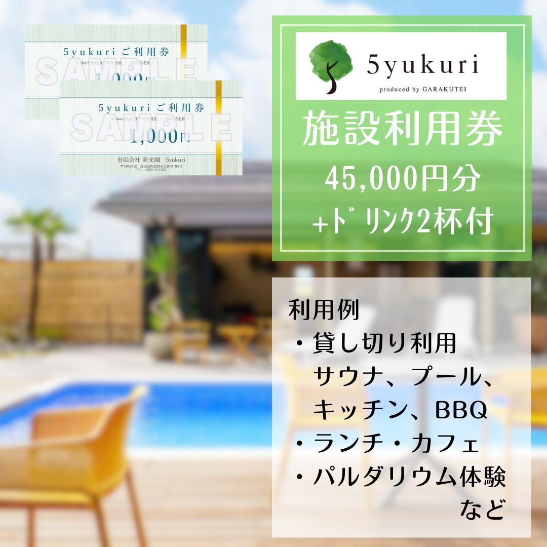 5yukuri 利用券 45000円分 3G11150