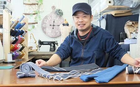 福山産デニム使用 ビジネスもカジュアルもOK『デニムネクタイ』＜selvedge series 01＞  ファッション 小物 ネクタイ デニム ギフト 贈り物 広島県 福山市 F24L-385