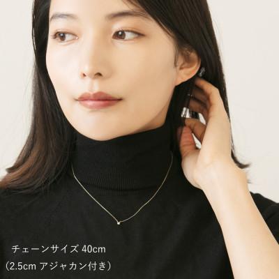 ふるさと納税 大津市 【10金 ダイヤモンドネックレス】華奢で可愛い 毎日を輝かせる 人気 スクエアデザイン レディース |  | 01