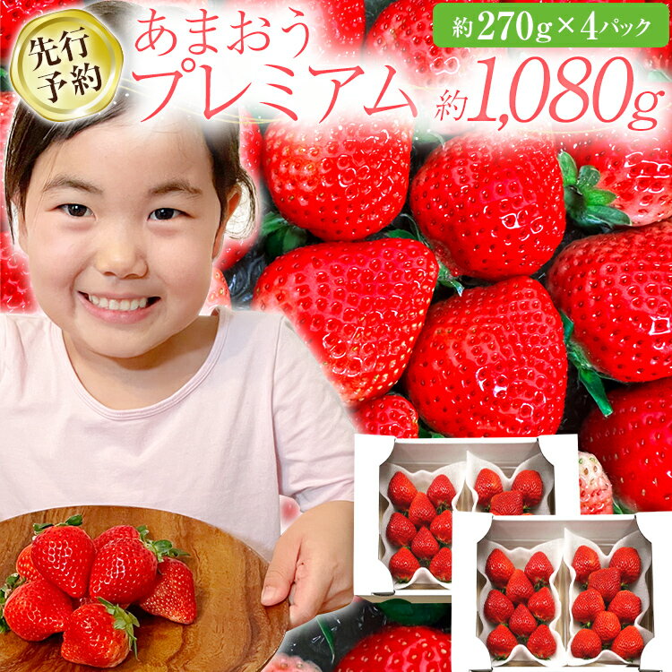 【ふるさと納税】【先行予約/2026年】福岡県産あまおう 約270g×4パック《2026年3~4月発送》 CL002