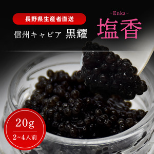 キャビア 黒耀 信州 塩香Enka スプーン付 化粧箱入り キャビア【20g】【冷凍】