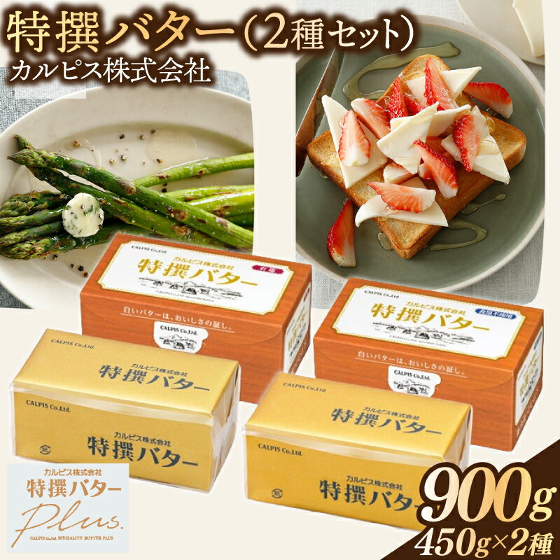 【ふるさと納税】 カルピス株式会社 特撰バター 2種 セット 450g × 2本 有塩 食塩不使用 カルピス バター