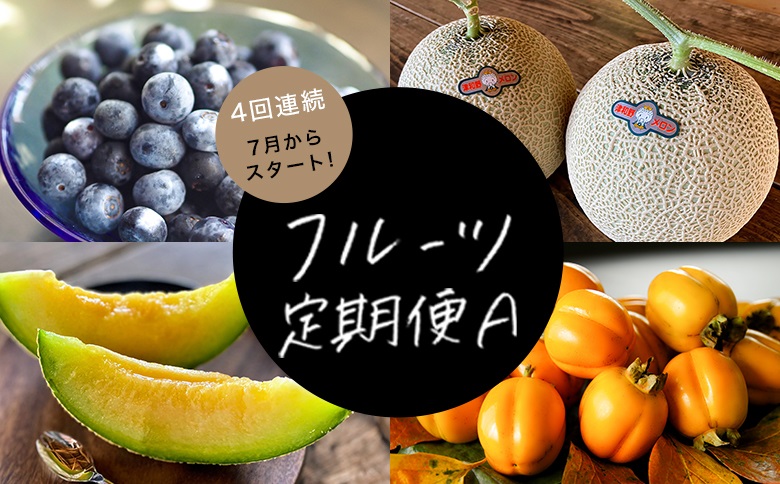 【発送月固定定期便】フルーツ定期便A 旬の美味しい果物を毎月1種 全4回【配送不可地域：離島】