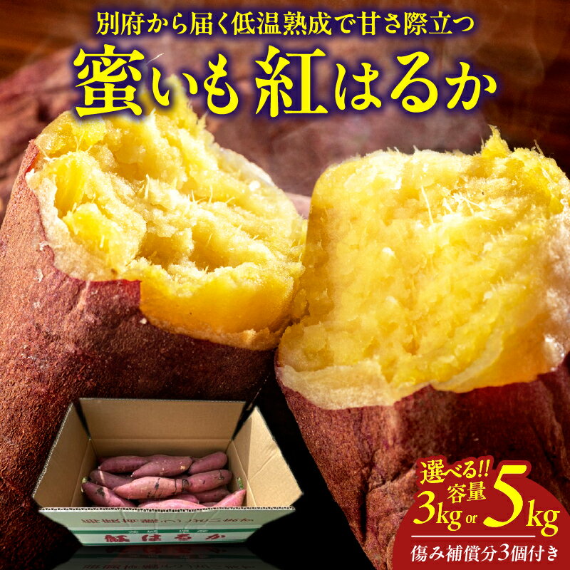 【ふるさと納税】≪選べる返礼品≫ 先行予約！！ 別府産 蜜いも 紅はるか 3kg 5kg 傷み補償分付き 期間限定 焼き芋 お芋 野菜 ポテト 国産 低温熟成 干し芋 スイートポテト スイーツ 大学芋 おやつ ご家庭用 ギフト 贈り物 贈答 プレゼント ご褒美 産地直送 大分県 送料無料