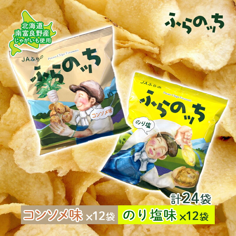 【ふるさと納税】ポテトチップス 北海道 ふらの産 ふらのっち コンソメ のり塩 詰め合わせ セット ふらの農業協同組合 食べ比べ じゃがいも スナック ポテトチップ チップス ポテト 芋 菓子 お菓子 おやつ 箱 農協 ギフト お土産 ふらのッち　南富良野町