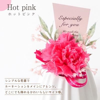 ふるさと納税 羽島市 プリザーブドフラワーアレンジ 【プティ カーネーション(ホットピンク)】 |  | 01
