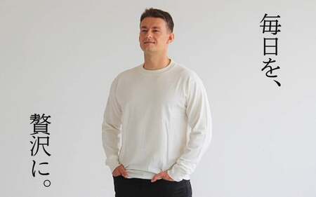 洗える シルクセーター ラウンドネック ( ホワイト M ) ニット メンズ