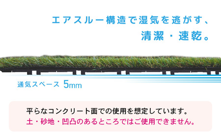 daim エアスルーパネル 40枚入り (人工芝下敷き用パネル) 【家庭菜園 園芸 ガーデニング ガーデニンググッズ 園芸用品 人工芝の下地 人工芝 通気性 改善 下敷きぬかるみ防止 パネル ガーデン