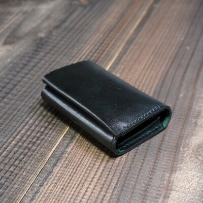 【ふるさと納税】イタリア高級レザー使用　お金を巻くように包む【Wallet roll】グリーン【1605105】