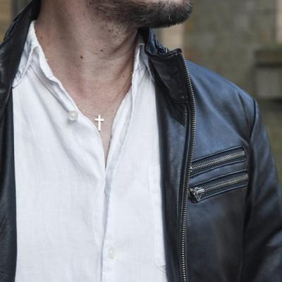 ふるさと納税 岐阜市 18金 メンズ L クロス ネックレス 45cm |  | 01