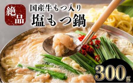 【2025年6月発送】2〜3人前 国産牛モツ入り 絶品塩もつ鍋（300g）