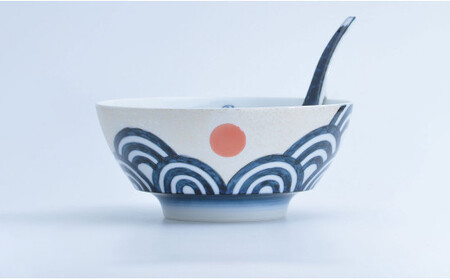 AA25-354 究極のラーメン鉢 日出国（レンゲ付）まるぶん