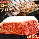 【ふるさと納税】黒毛和牛 ロース ブロック 約600g エムエスエイ (株)《30日以内に出荷予定(土日祝除く)》大阪府 羽曳野市 送料無料 牛肉 牛 和牛 ブロック肉 ステーキ