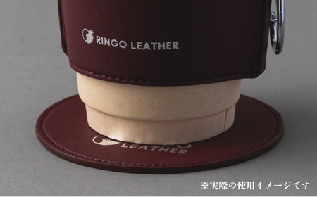 りんごレザー RingoLeather(登録商標) COASTER SET 【 赤 】 株式会社SORENA コースターセット 信州 7500円 長野県 飯綱町