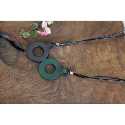 ふるさと納税 東広島市 レザーグラスホルダー(ステッチ無)緑