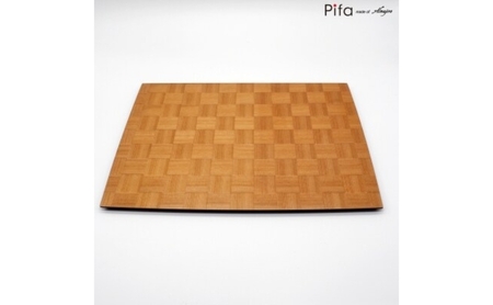 皿 Pifa トレイ ＆ 半月膳 直接食器 セット お皿 木皿 半月皿 半月盆 スクエア プレート ウッドプレート 角皿 長方形 木 木製 日本製 四角い 食器 お盆 トレー キッチン 工芸品 秋田 