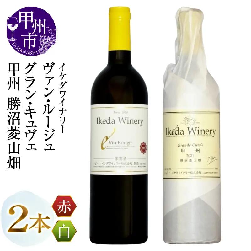 ワイン イケダワイナリー【グラン・キュヴェ 甲州／ヴァン・ルージュ】2本セット（MG）B18-676