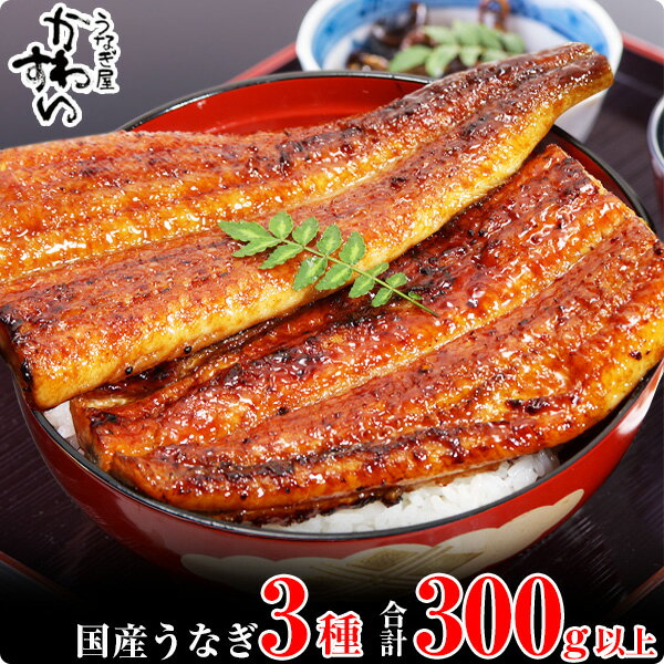 国産うなぎ蒲焼3種セット