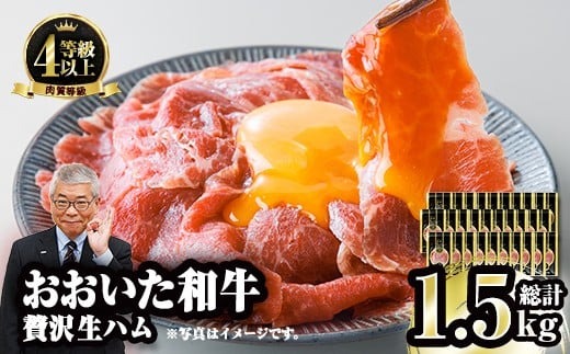 【全3回定期便】おおいた和牛 生ハム (総計1.5kg・50g×10P×3回) 国産 牛肉 もも肉 ハム A4 和牛 ブランド牛 小分け おつまみ 大分県 佐伯市 【FW021】【ミートクレスト】