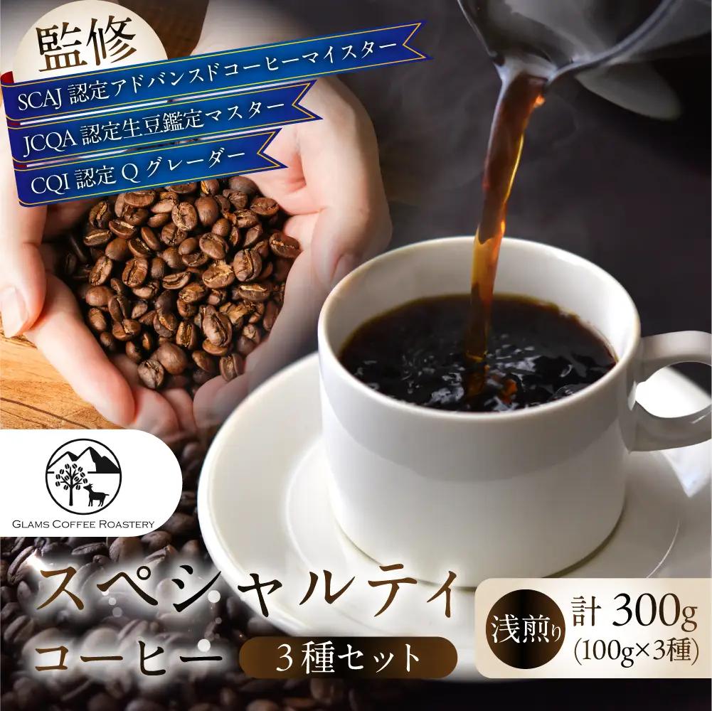 スペシャルティ 浅煎り/豆 300g 3種 コーヒー