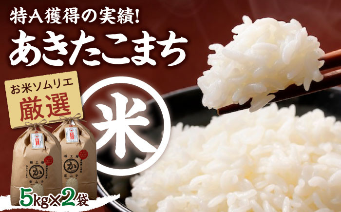 
【米食味鑑定士×お米ソムリエ】知識・技術・愛情で育てた あきたこまち10kg（5kg×2袋）　愛媛県大洲市/稲工房案山子 [AGAV003]あきたこまち お米 おこめ
