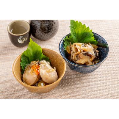ふるさと納税 長万部町 牡蠣松前漬・つぶ貝数の子松前漬セット 各200g(計400g) |  | 01
