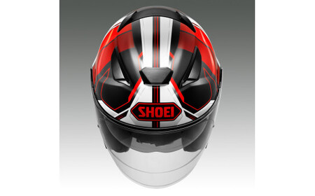 SHOEIヘルメット「J-Cruise 3 WHIZZY (RED／BLACK)」XL フィッティングチケット付｜ジェイクルーズ ジェット バイク ツーリング ショウエイ [1450]