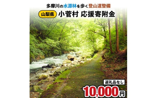 
【返礼品なし】多摩川の水源林を歩く登山道整備支援金＜小菅村応援寄附金10,000円＞
