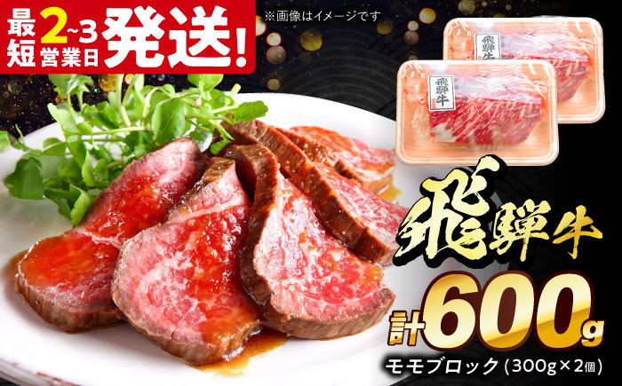 
            飛騨牛 モモ ブロック 600g (300g×2個) 多治見市 / 飛騨牛 牛肉 和牛 養老ミート 冷凍 赤身 和牛 ギフト [THG009]
          