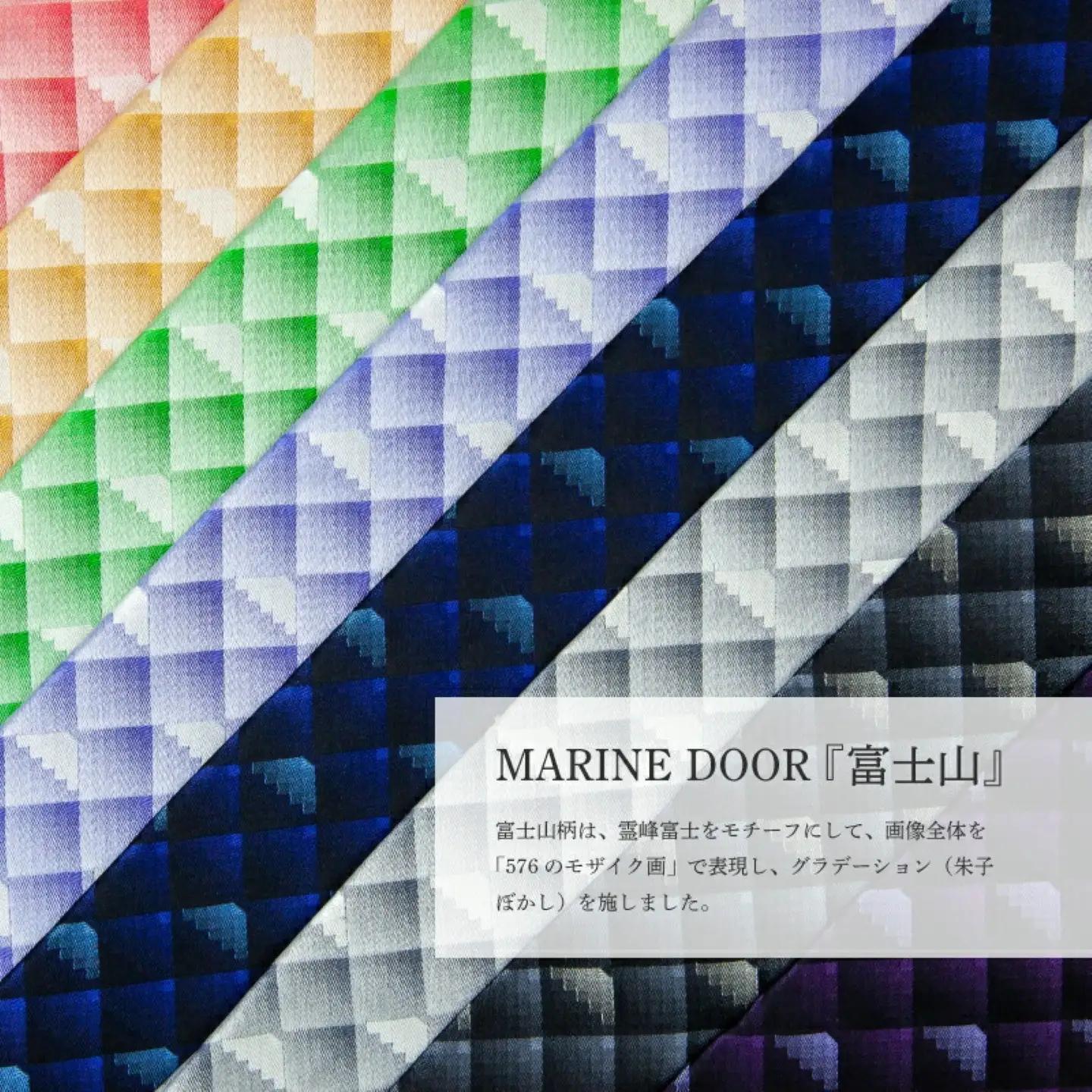 甲州織物ネクタイ　MARINE DOOR 『富士山』(レッド）【リード】｜ネクタイ 甲州織物 甲斐絹 郡内織 甲州織 シルク