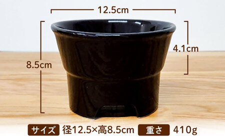 美濃焼　陶器製ペット用フードボウル【丸高台フードボウル(S/ブラック)pet96】【1427402】