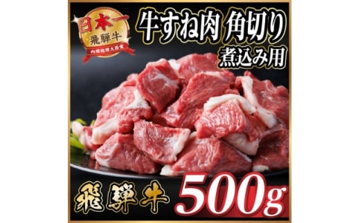飛騨牛 厳選牛すね肉 角切り 500g＜冷凍便＞A4～A5等級 煮込み用 訳あり【1649909】
