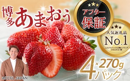 あまおう約1,120g 寄付累計９万件！人気№１獲得謝礼品