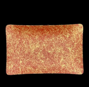 角小皿 乱糸(マット仕上げ) 本朱 ［NF138］