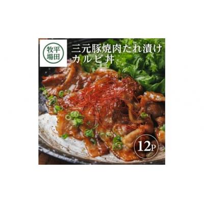 ふるさと納税 酒田市 【平田牧場】 三元豚 焼肉たれ漬け カルビ丼(140g×12)