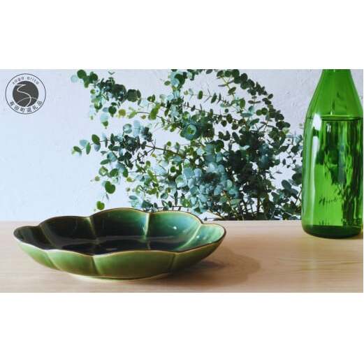 有田焼 織部釉縁錆変形パスタ・カレー皿【ARITAYAKI-STORE】食器 うつわ 高級食器 プレート ハンドメイド お洒落 和食器 ek010