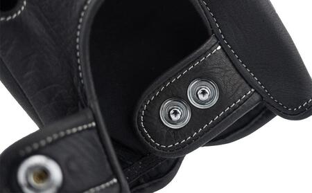 ドライビンググローブ ハーフフィンガー  カカザン  CACAZAN 革手袋 レザーグローブ 【カラー：ブラック×ブラック／サイズ：M】