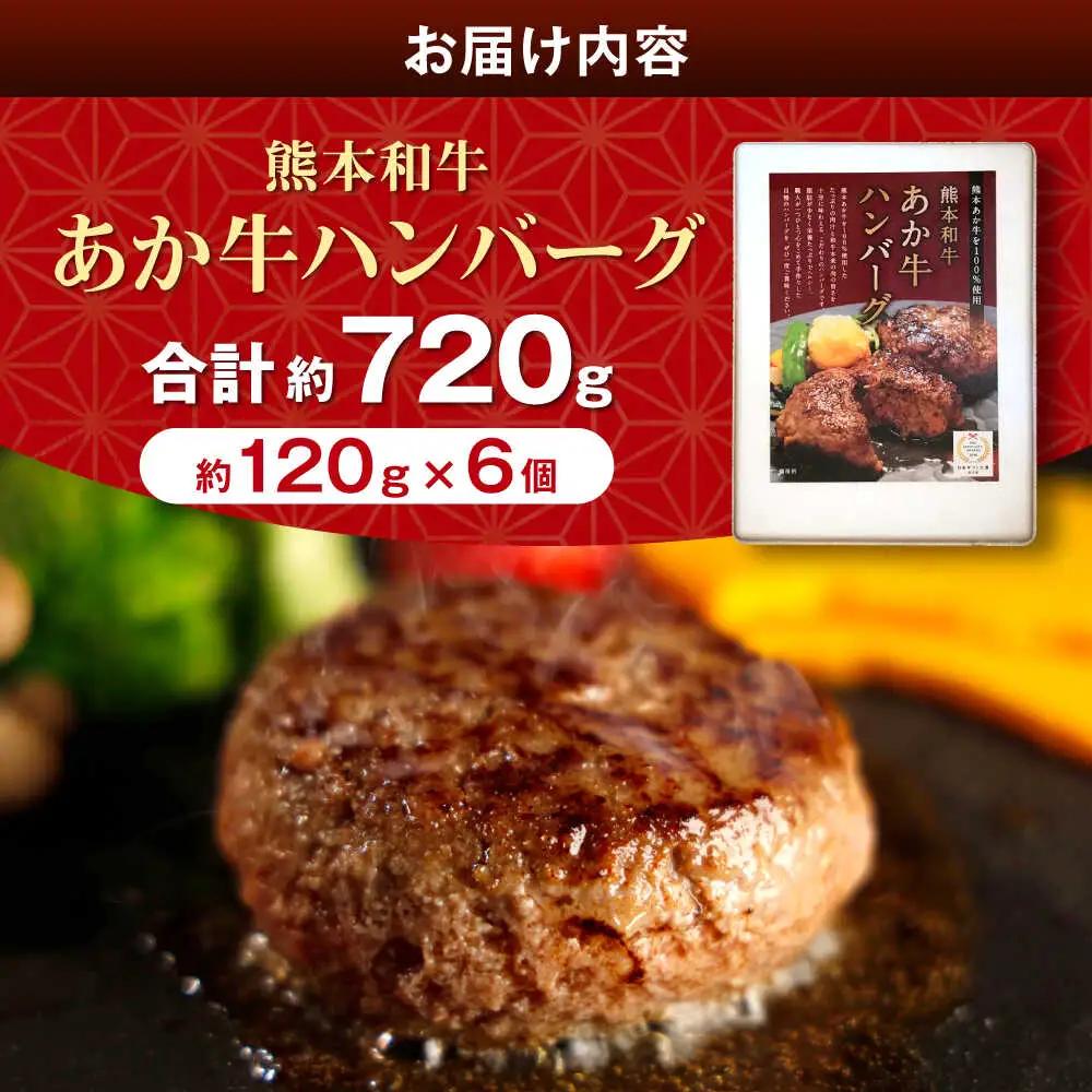 令和8年熊本地震復興支援 あか牛100％ハンバーグ 約120g×6個 ハンバーグ[AYCQ001]