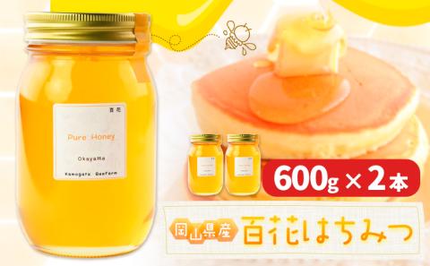 はちみつ 蜂蜜 百花 600g×2本 かもがた養蜂 《30日以内に出荷予定(土日祝除く)》 岡山 ハチミツ 百花蜜 百花はちみつ 岡山県産---124_358_30d_23_18000_2---