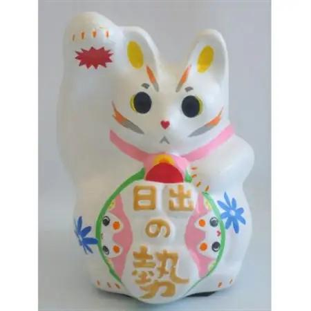 開運!招き猫ひーにゃん(花2)AN11_猫雑貨 置物 猫グッズ ハンドメイド  開運  猫  まねき猫  招福  インテリア  お土産  ネコ_【1481625】