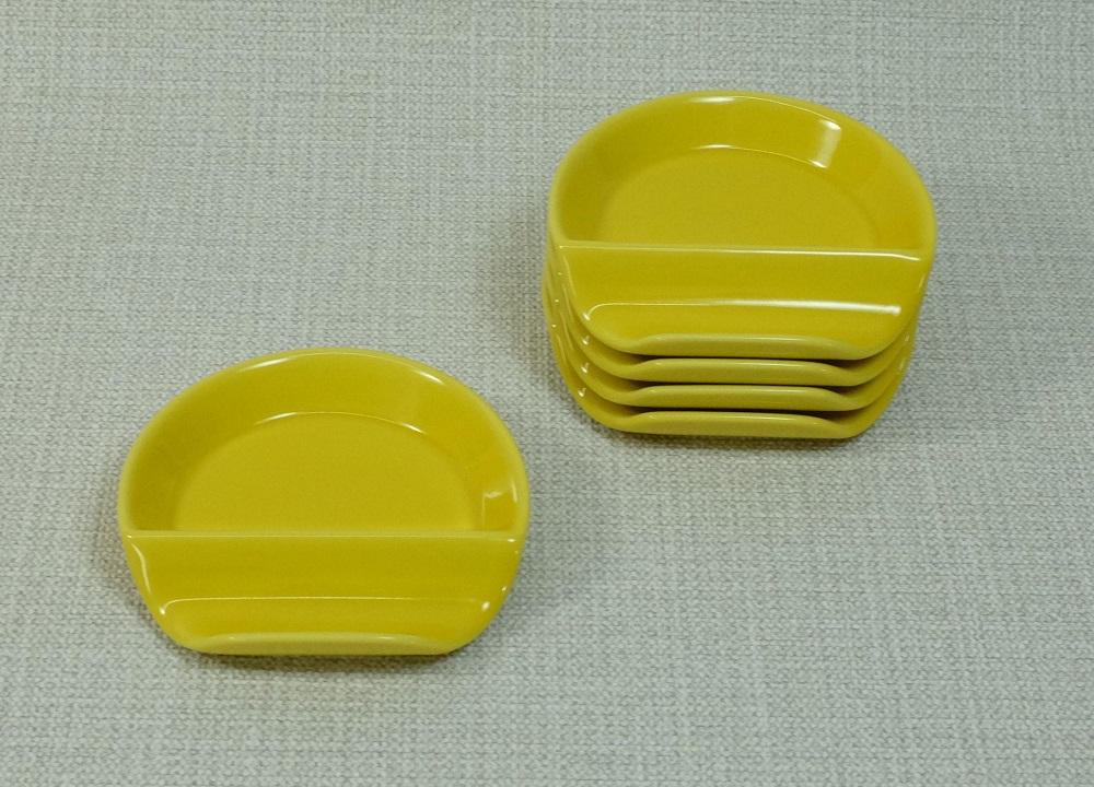 【AB1177】【波佐見焼】スマート小皿５枚組 　黄 【西海陶器】5　20473