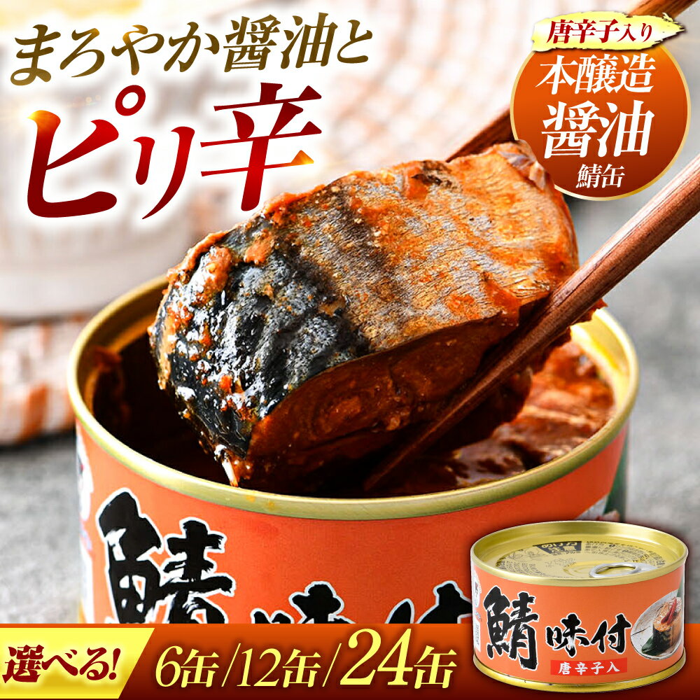 【ふるさと納税】【内容量が選べる】鯖味付缶詰【唐辛子入】6～24缶セット / 鯖 サバ さば 缶詰 鯖缶 さばかん キャンプ アウトドア 酒の肴 おつまみ 保存食 非常食 / 小浜市 / 福井缶詰 [BFAB016]