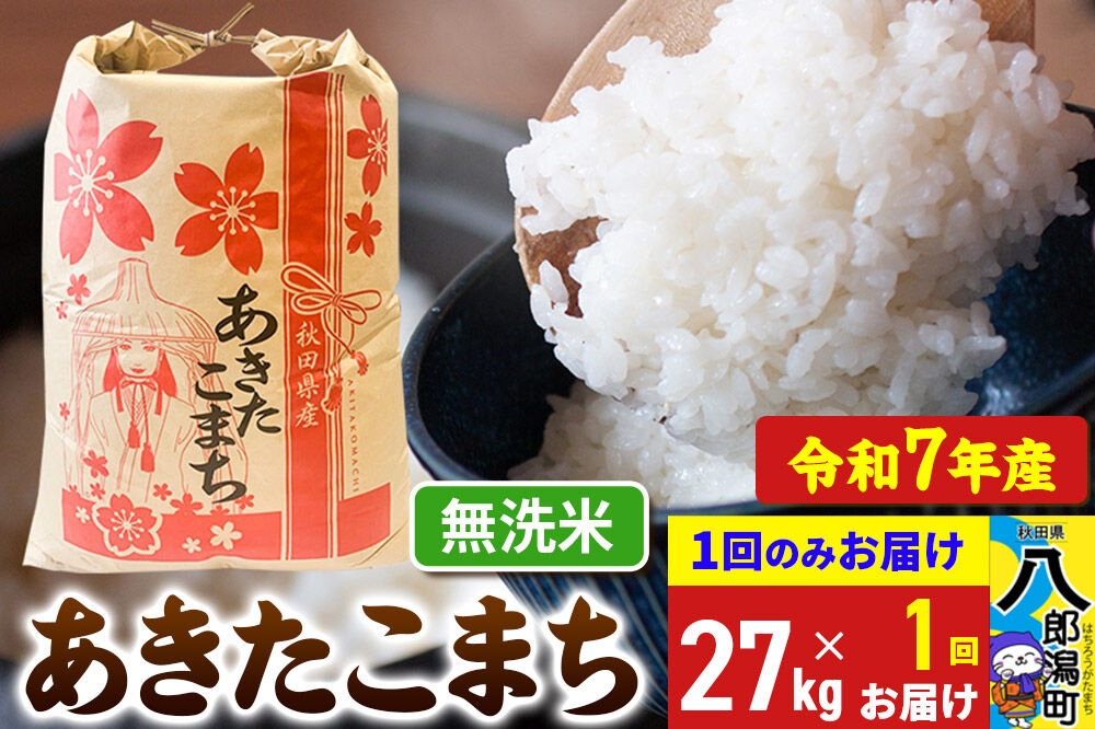 
                  あきたこまち 27kg【無洗米】令和7年産 秋田県産 こまちライン [こまちライン あきたこまち ブランド米 お米 白米 精米 無洗米 米どころ 秋田 秋田県産]
                