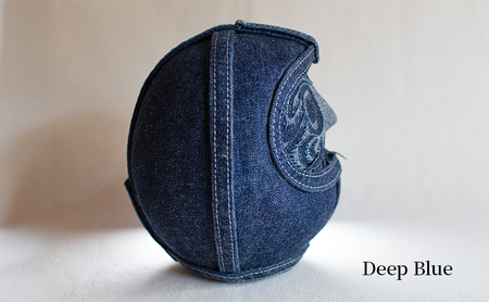 DENIM DARUMA "4" だるま 達磨 インテリア 置物 お祝い 縁起物 伝統 手作り おしゃれ デニム オリジナル オブジェ ギフト 贈り物 寒川町 神奈川 Deep Blue