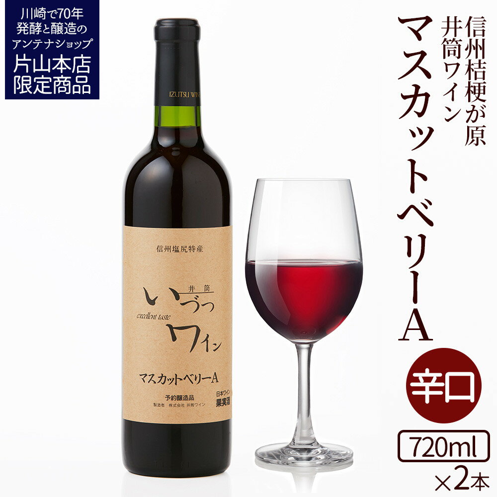 【ふるさと納税】井筒ワイン 酸化防止剤無添加 井筒 マスカットベリーA 赤辛口 720ml 2本セット 発売元 株式会社片山 | お酒 さけ 人気 おすすめ 送料無料 ギフト