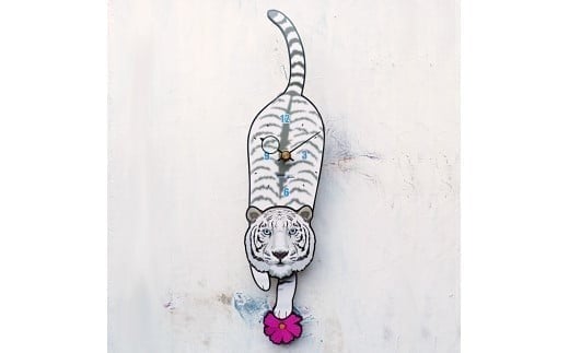 HTT1白虎ホワイトタイガーの振り子時計  テニスボール C-CE-HT0A