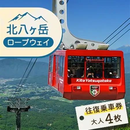 北八ヶ岳ロープウェイ往復乗車券(おとな) 4枚【1556158】